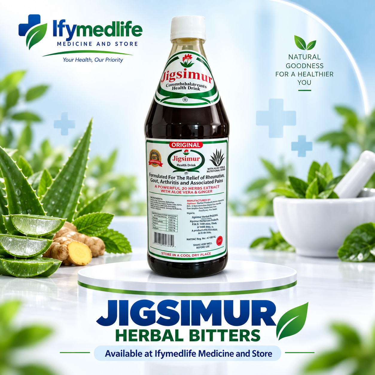 Jigsimur Herbal Bitters available at Ifymedlife Medicine and Store